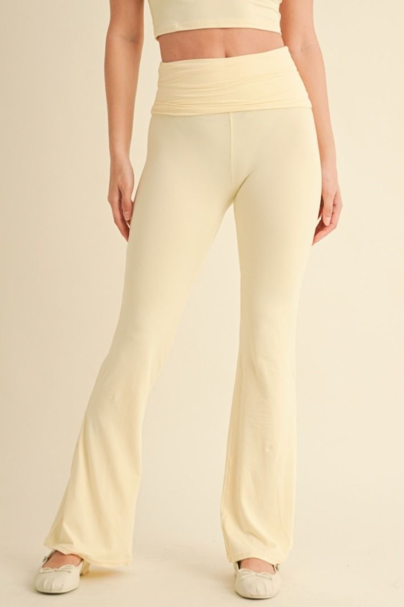 Fold Over Flare Leggings