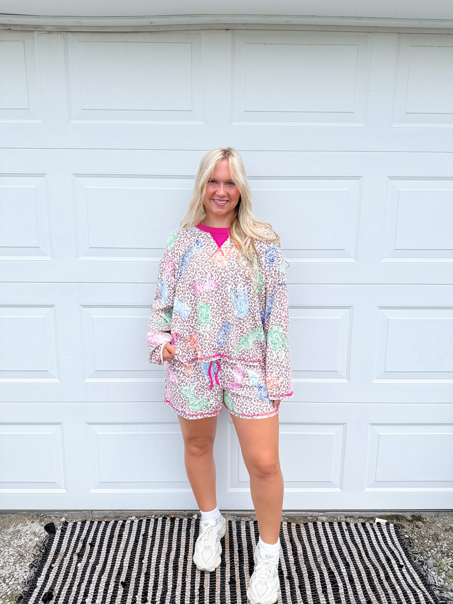 Animal Print Matching Long Sleeve Set