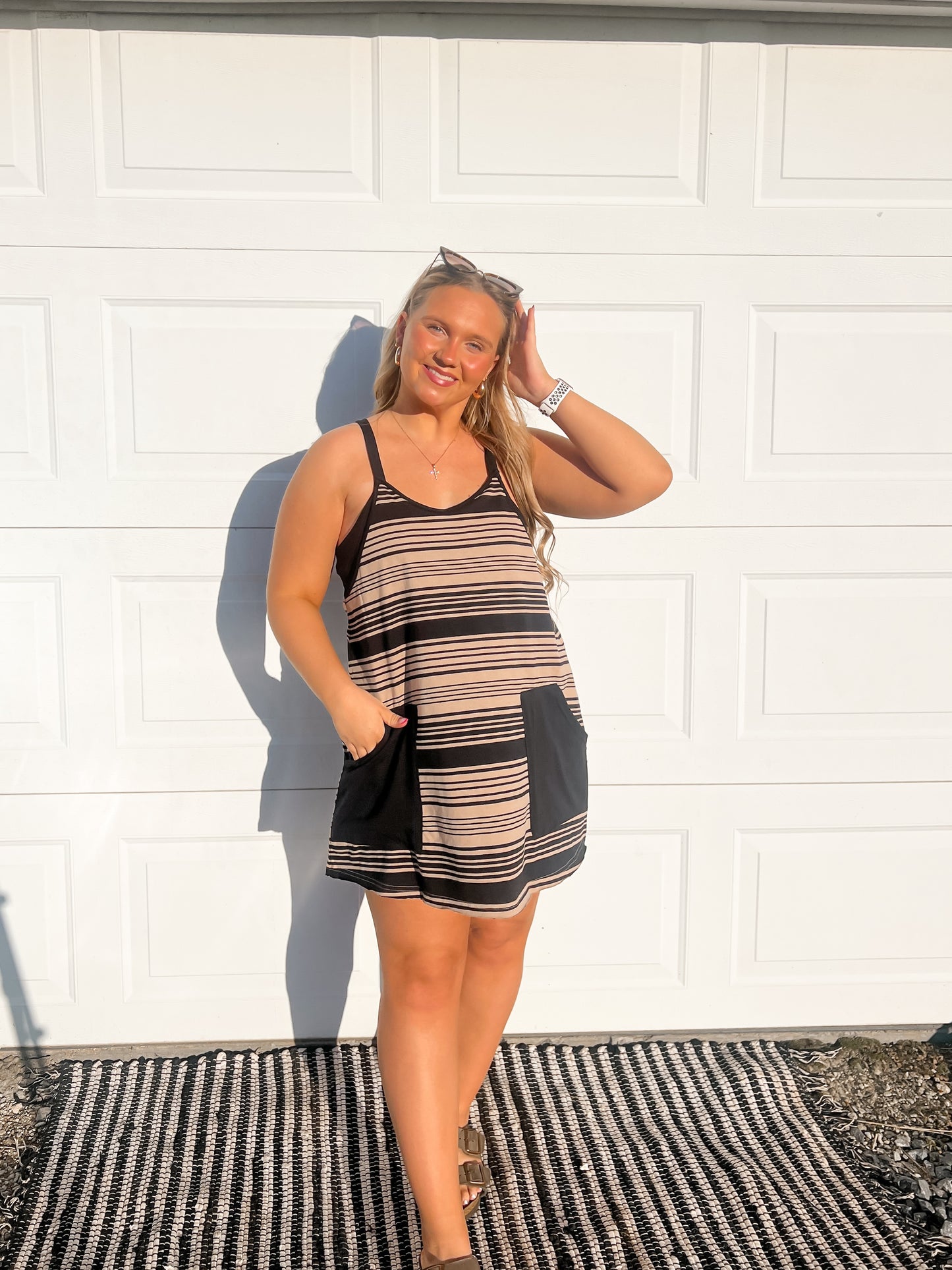 Striped Romper Dress