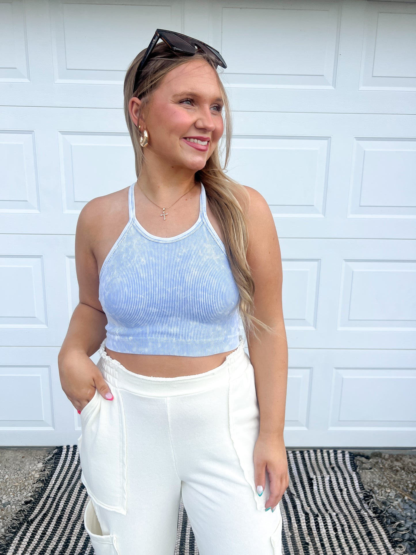 Washed Ribbed Cami Top