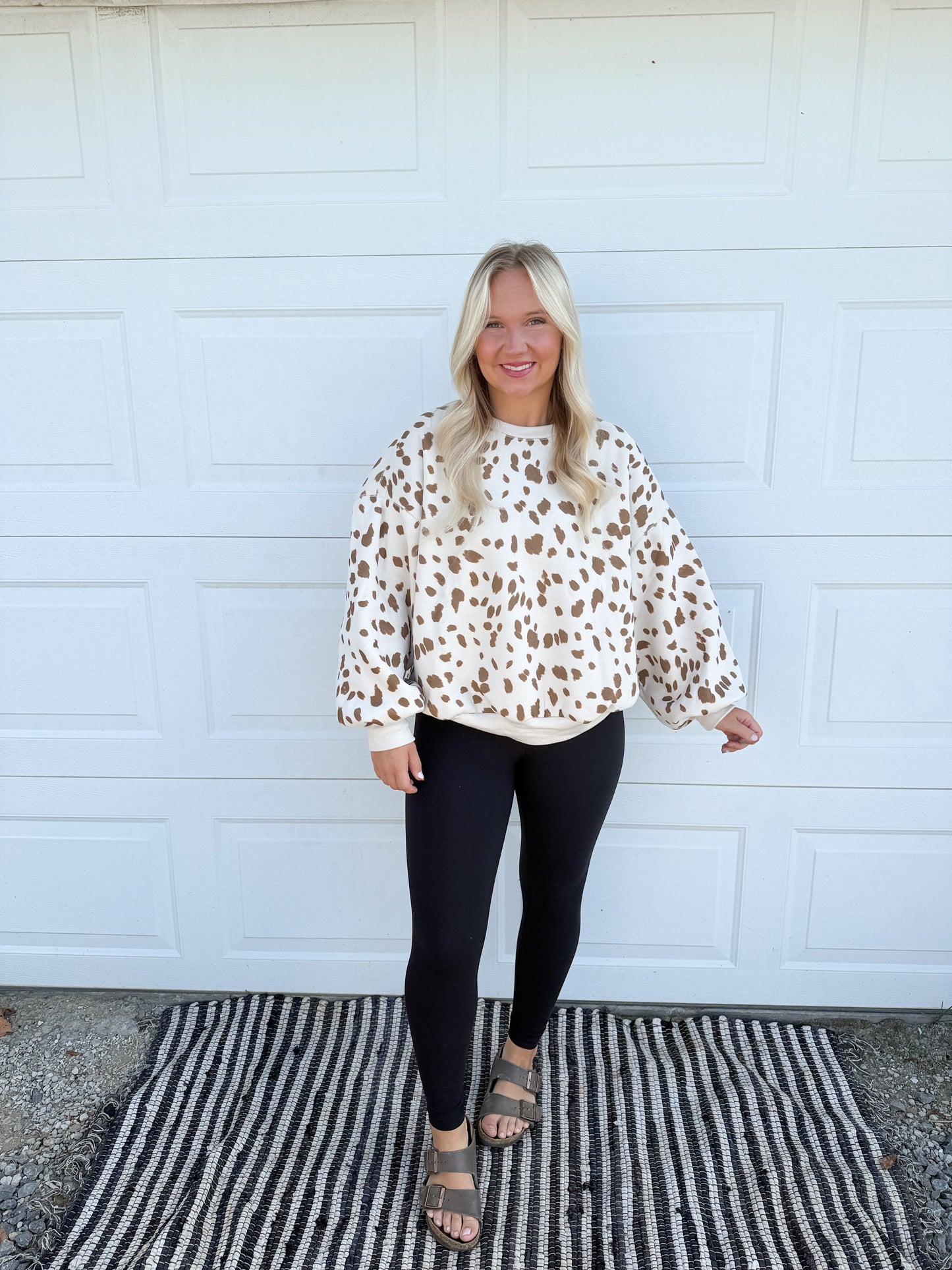 59. Animal Print Crewneck