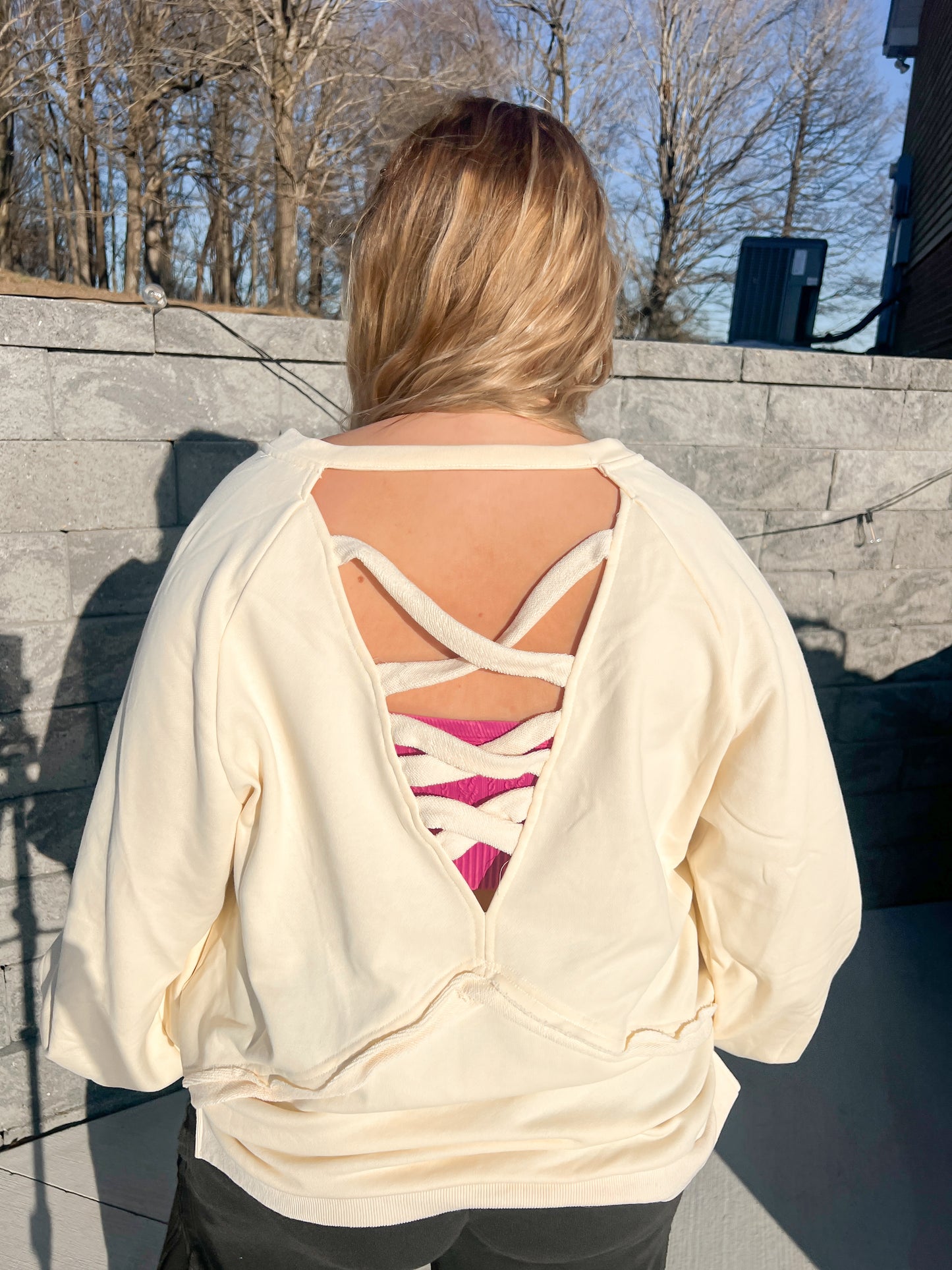Open Back Sweatshirt