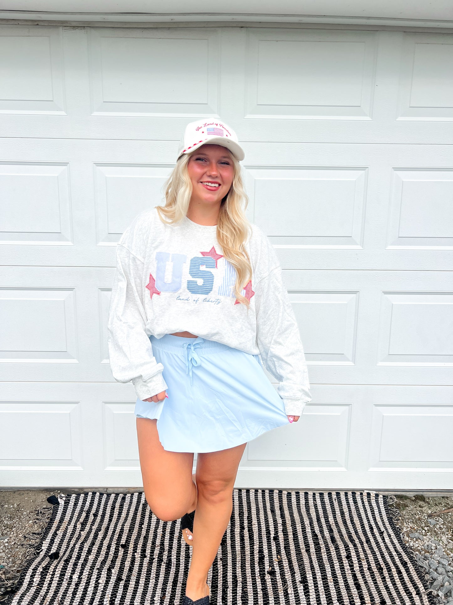 Patchwork USA Crewneck