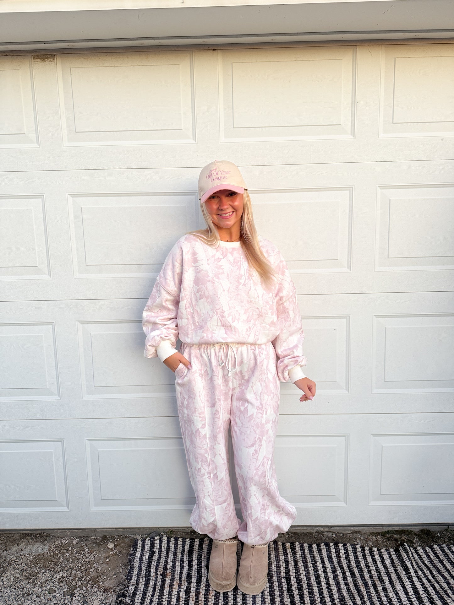 99. Light Pink Camo Joggers