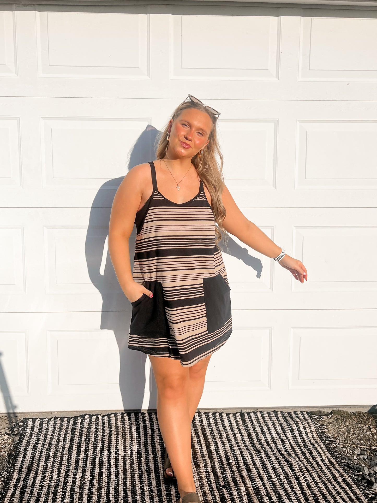 Striped Romper Dress