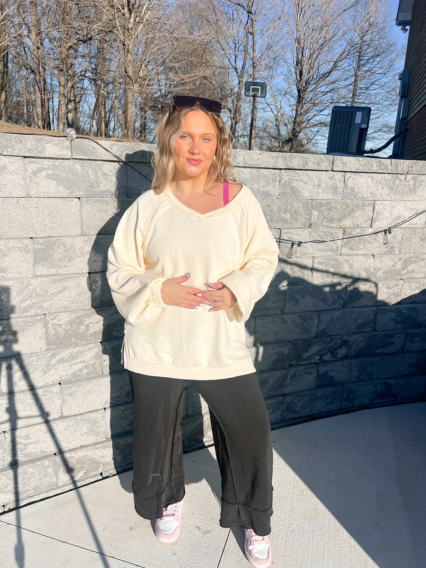 Open Back Sweatshirt