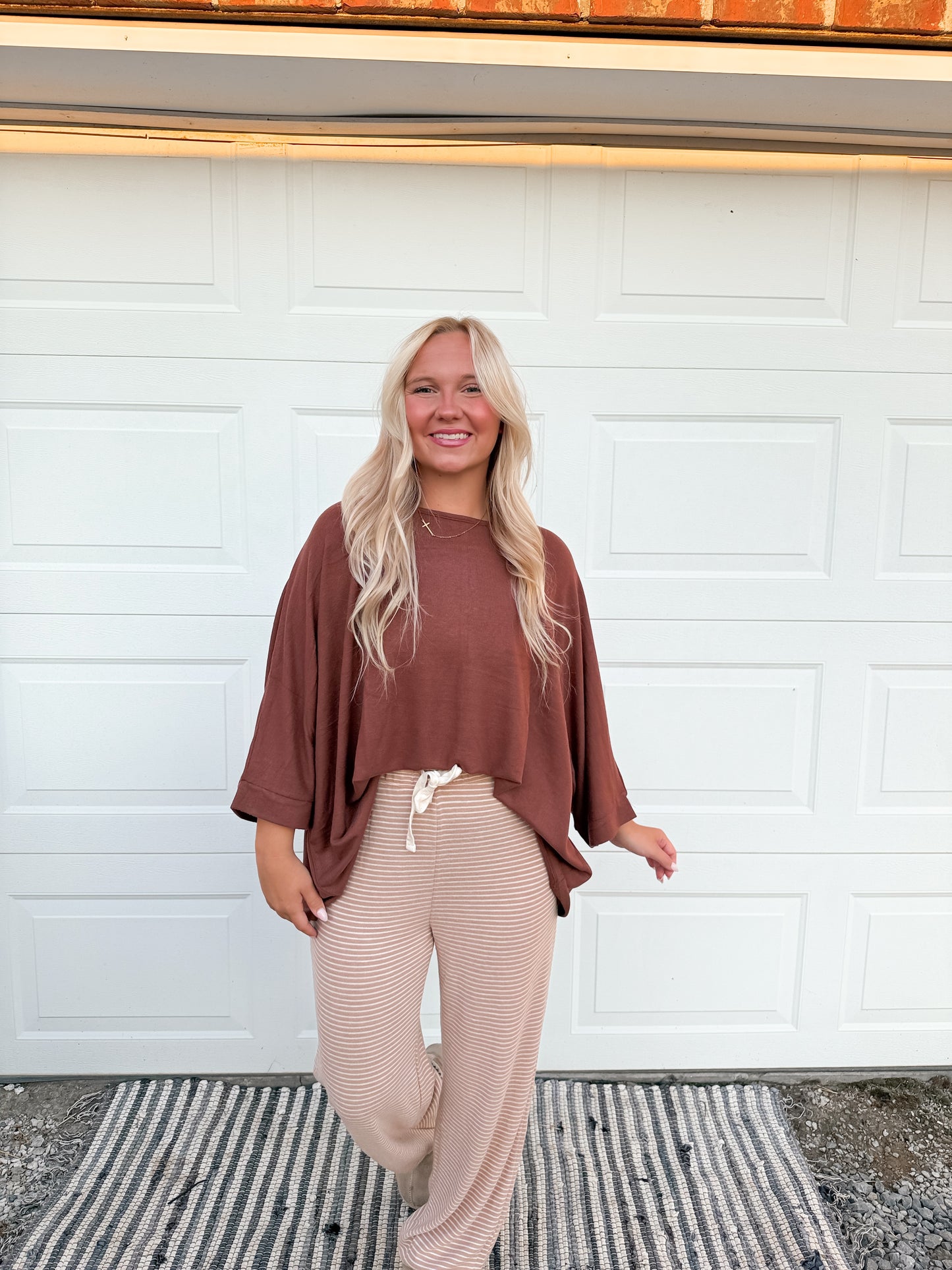 3/4 sleeve oversized top