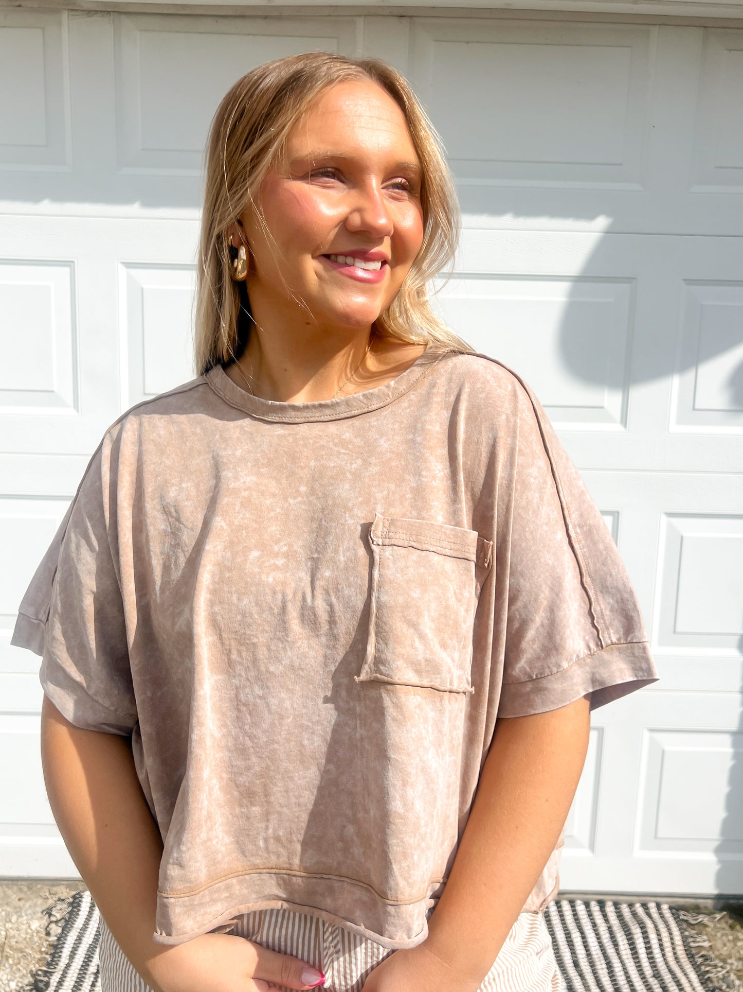 Washed Pocket Comfy Top