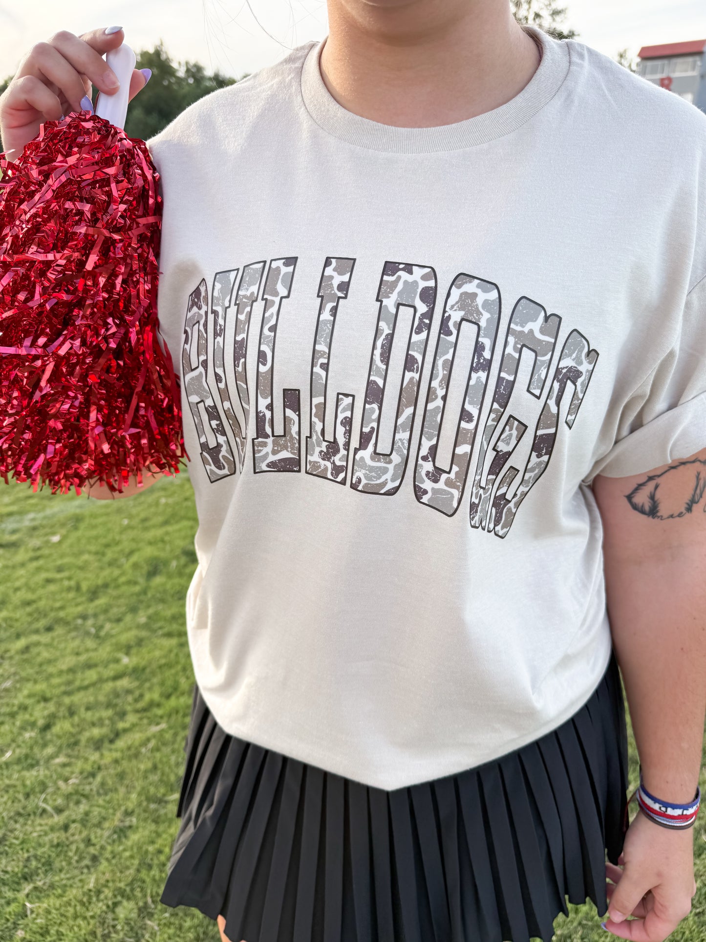 Camo Bulldog Graphic Tee