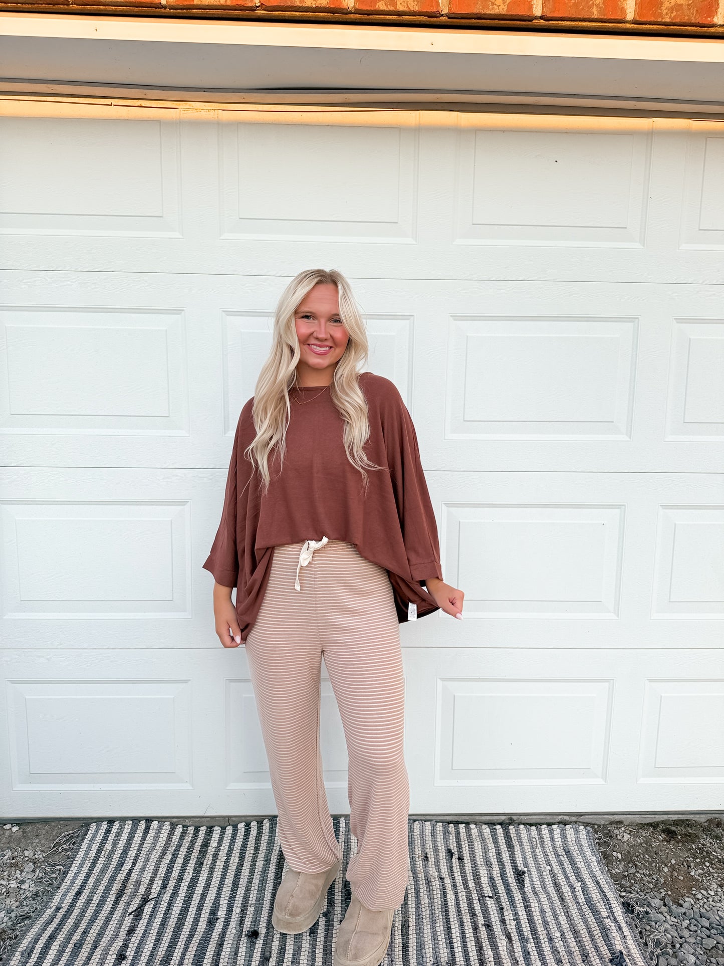 3/4 sleeve oversized top