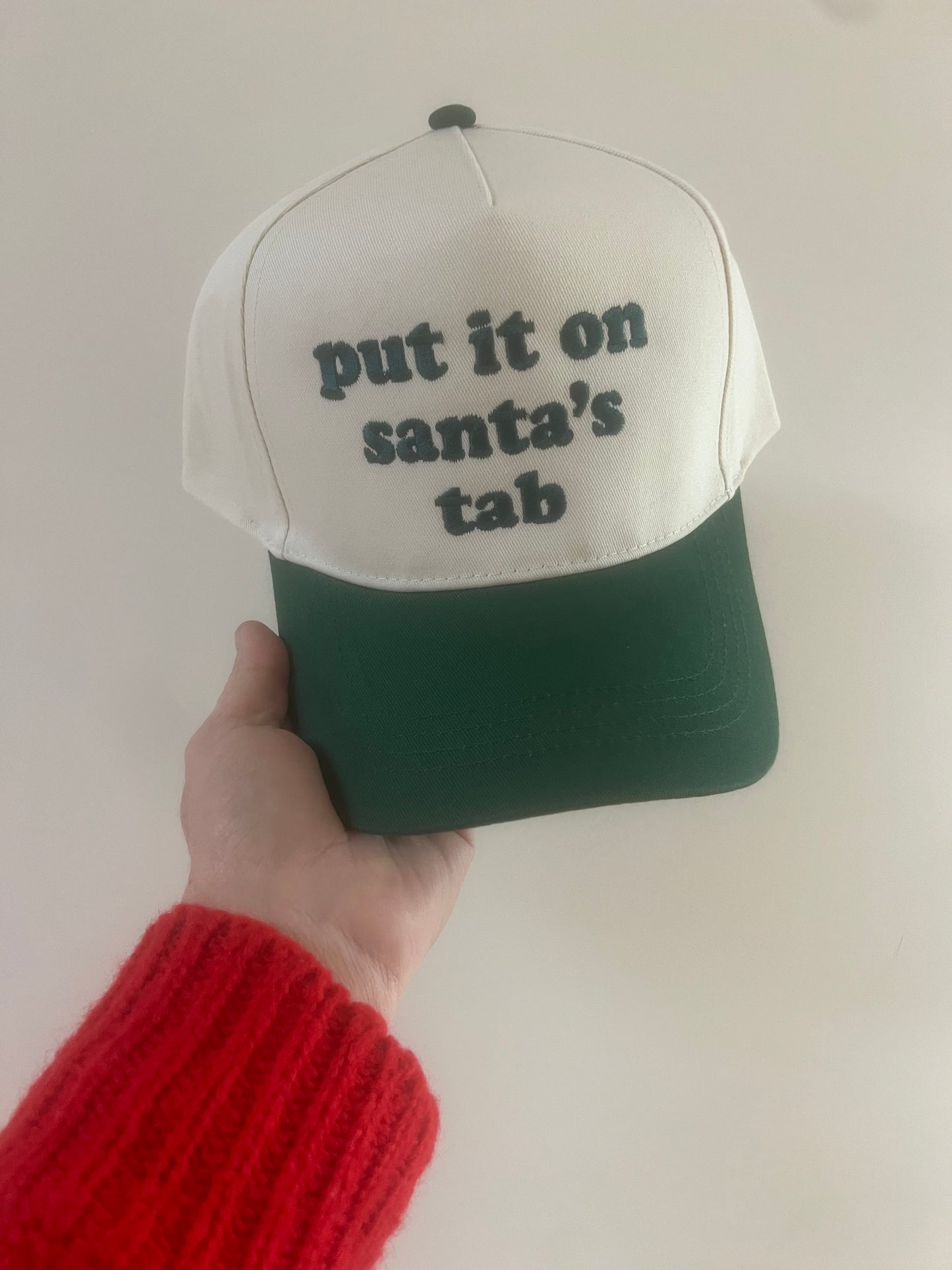 “Put it on Santa’s tab” Hat