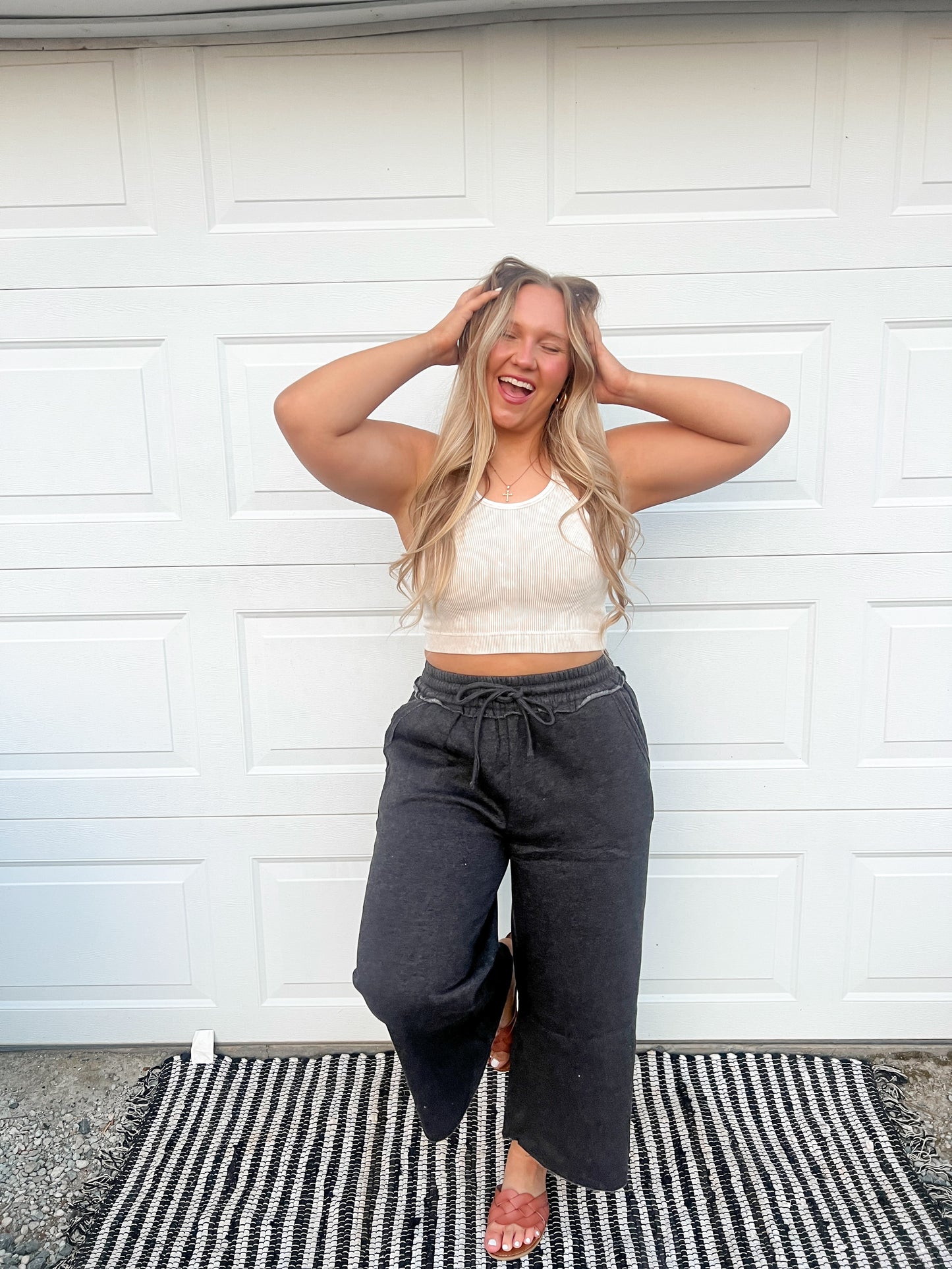 Washed Ribbed Cami Top