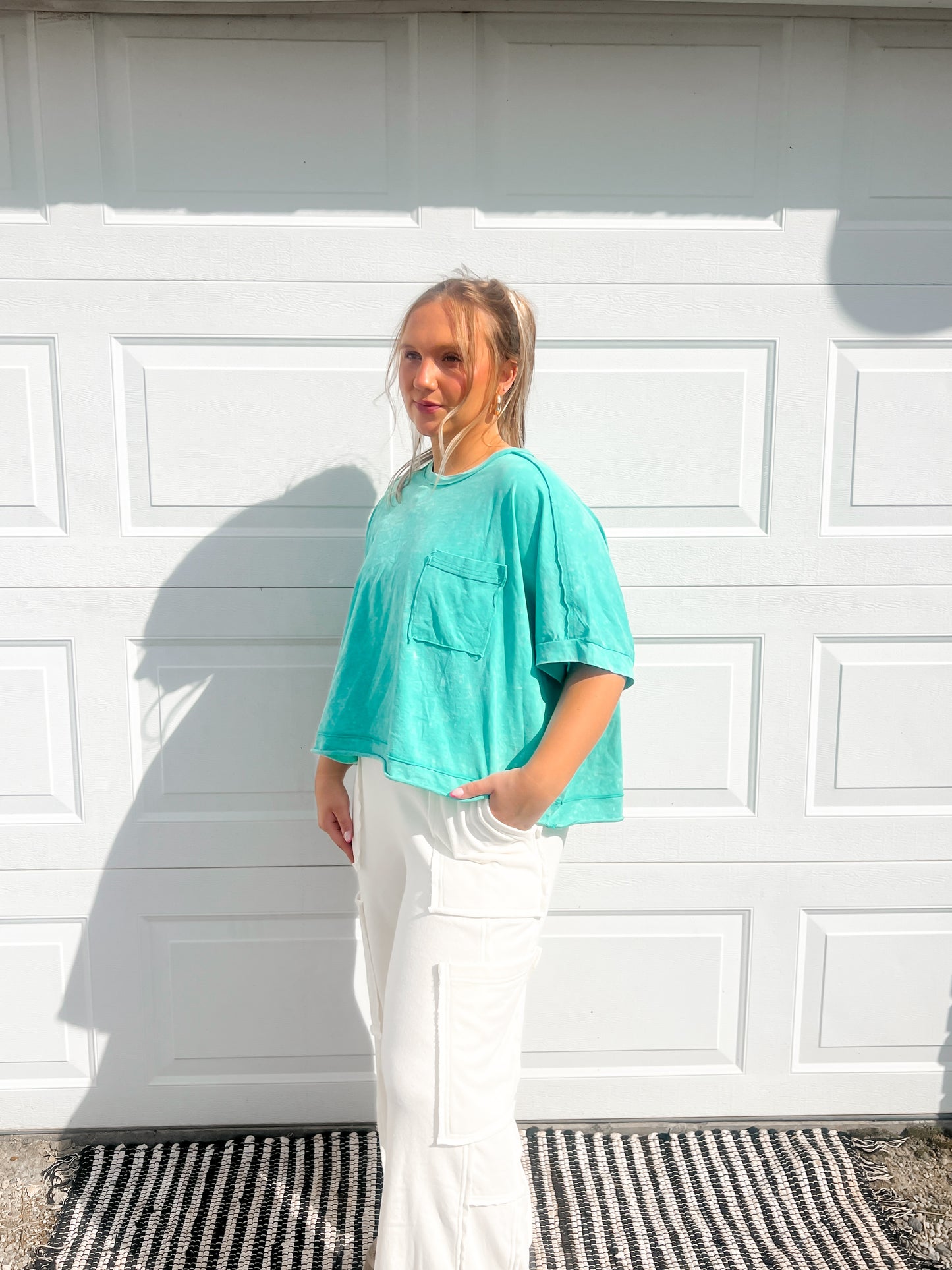 Washed Pocket Comfy Top