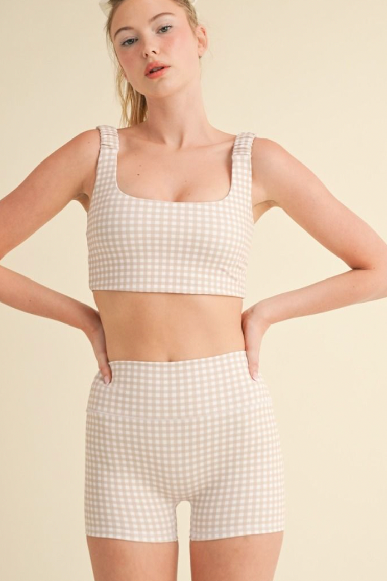 Gingham Bra