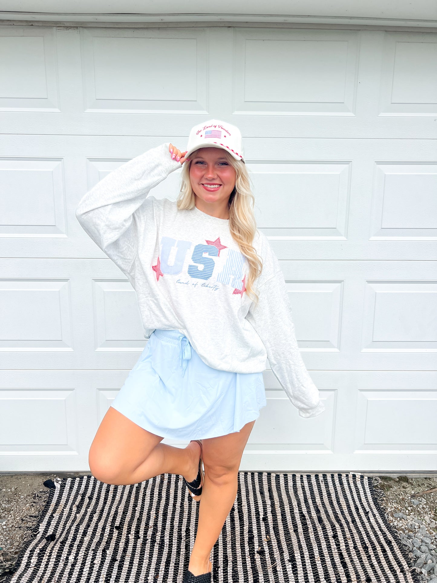 Patchwork USA Crewneck