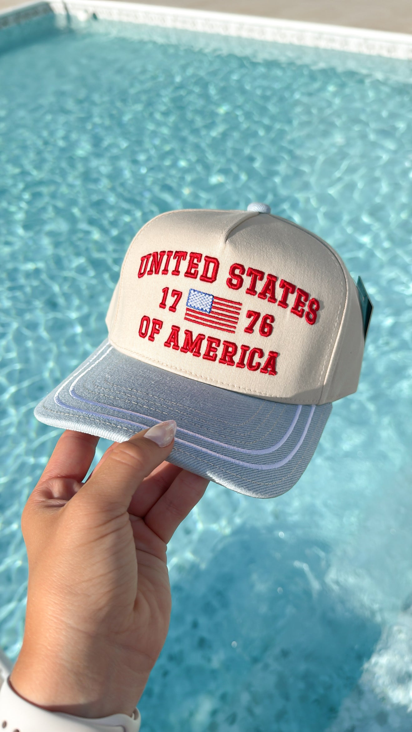 Denim "United States of America" Hat