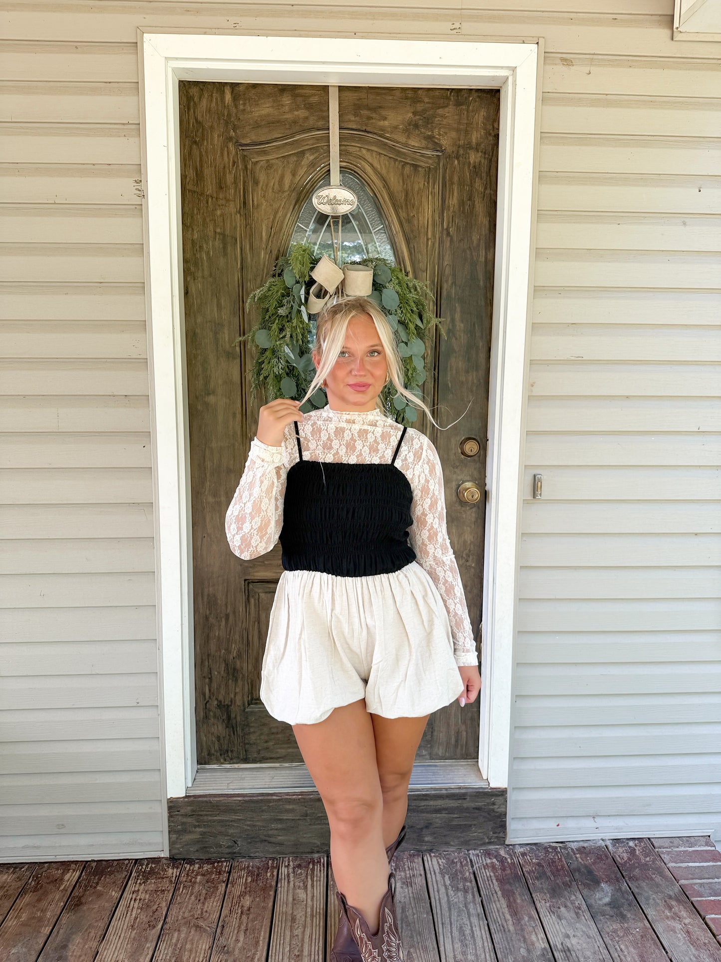 Bubble Hem Romper