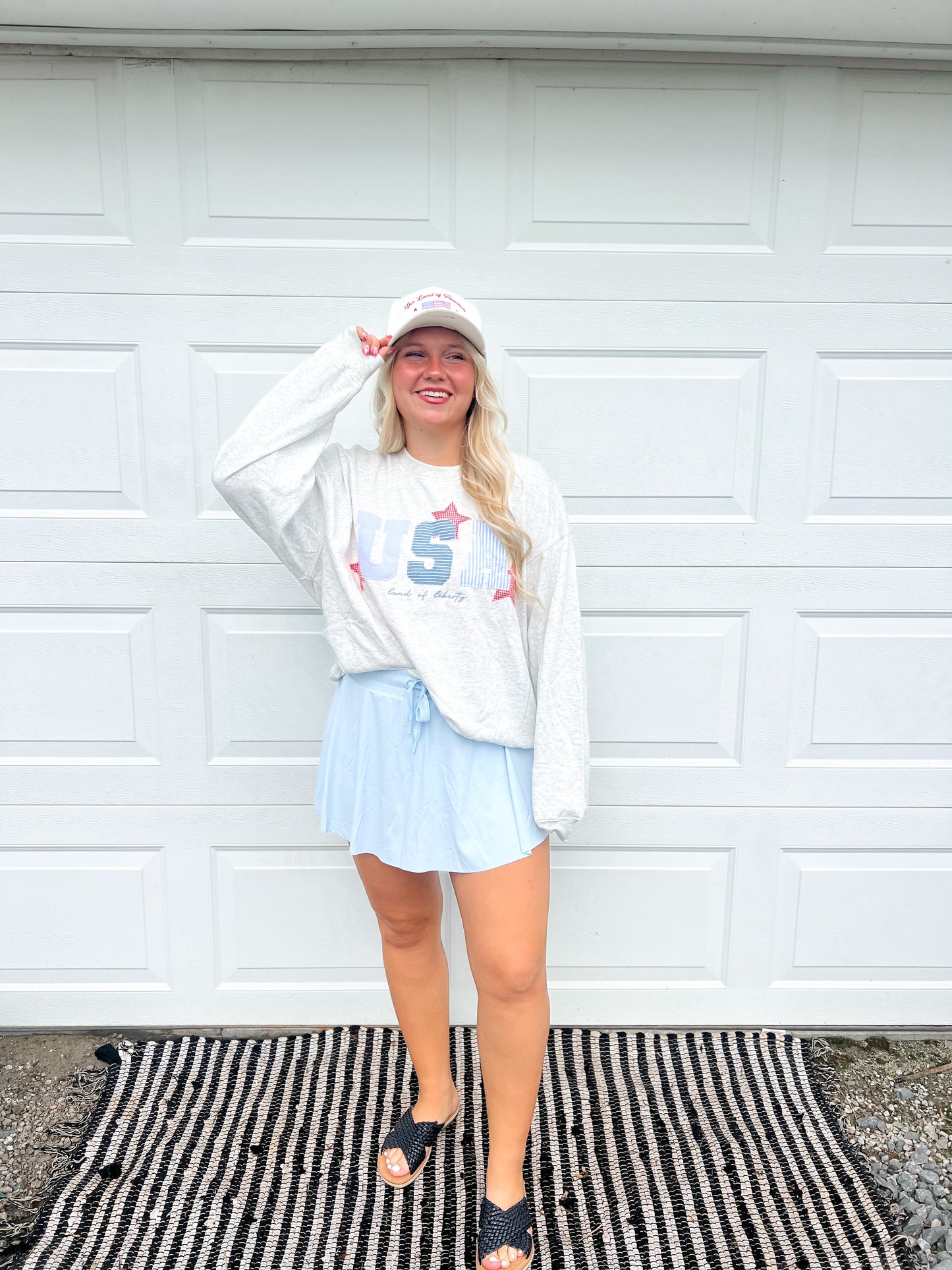 Patchwork USA Crewneck