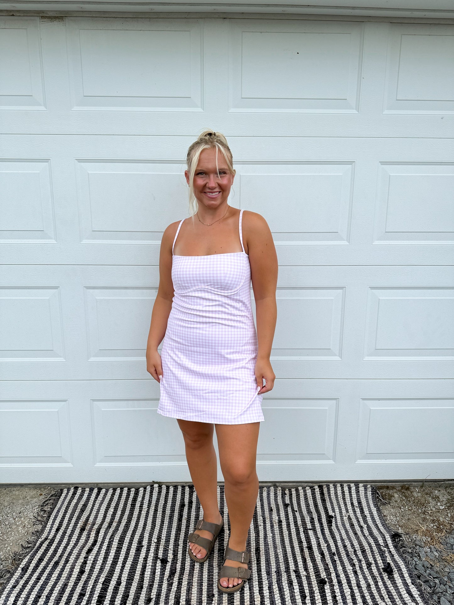 Gingham Romper Dress
