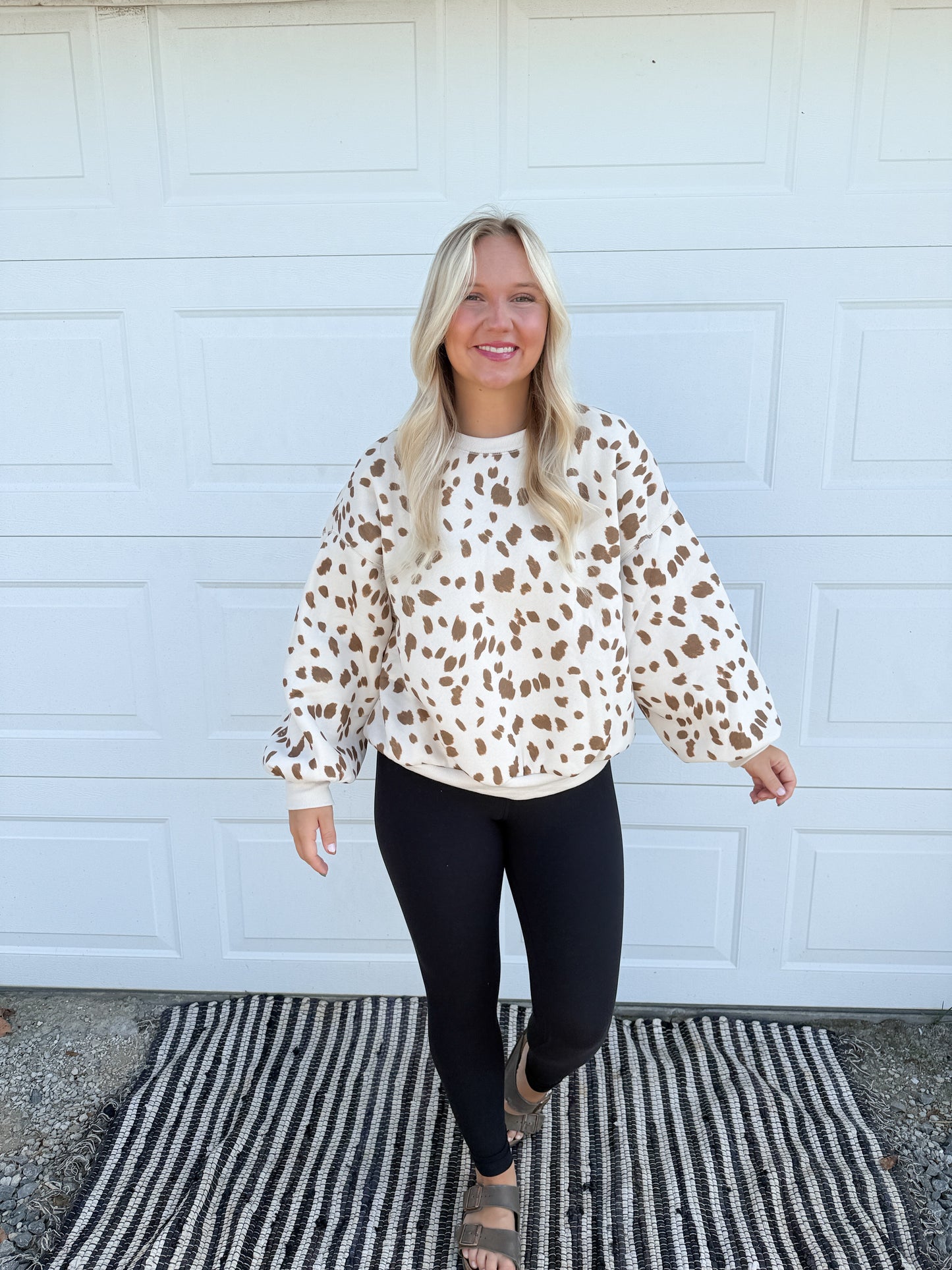 59. Animal Print Crewneck