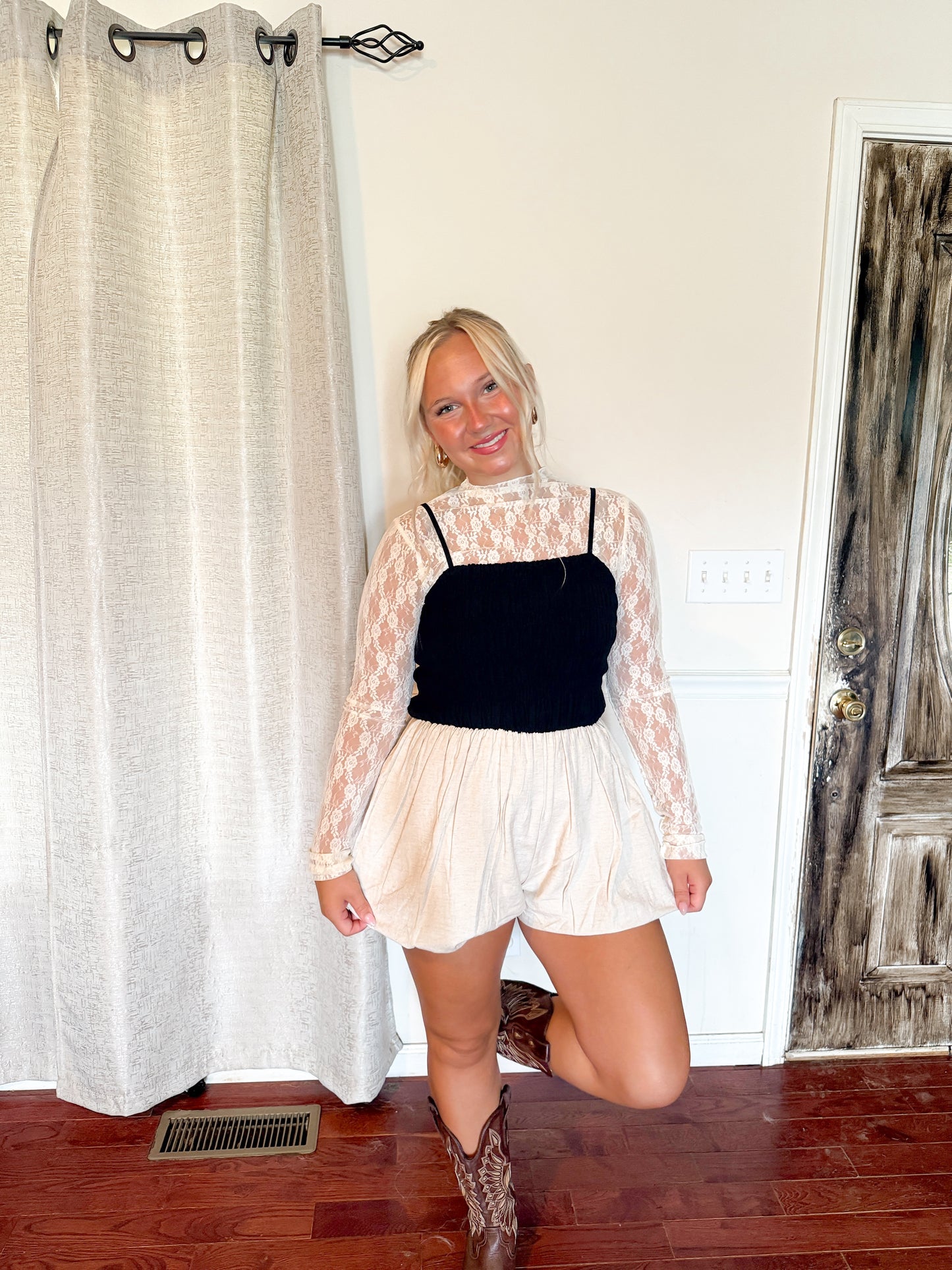 Bubble Hem Romper
