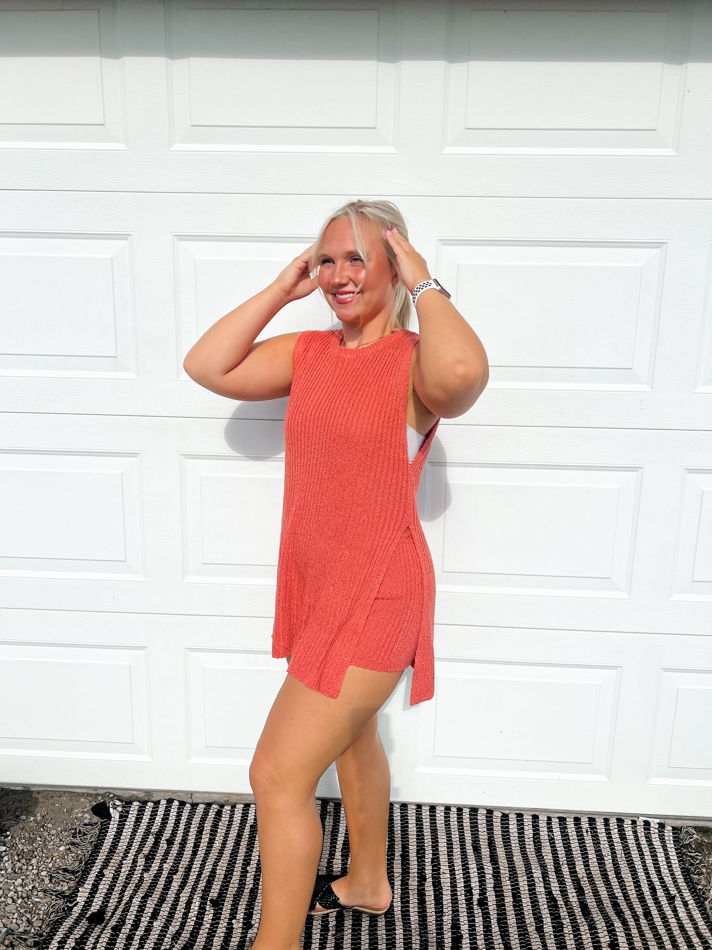 Knit Sweater Comfy Top & Shorts Set