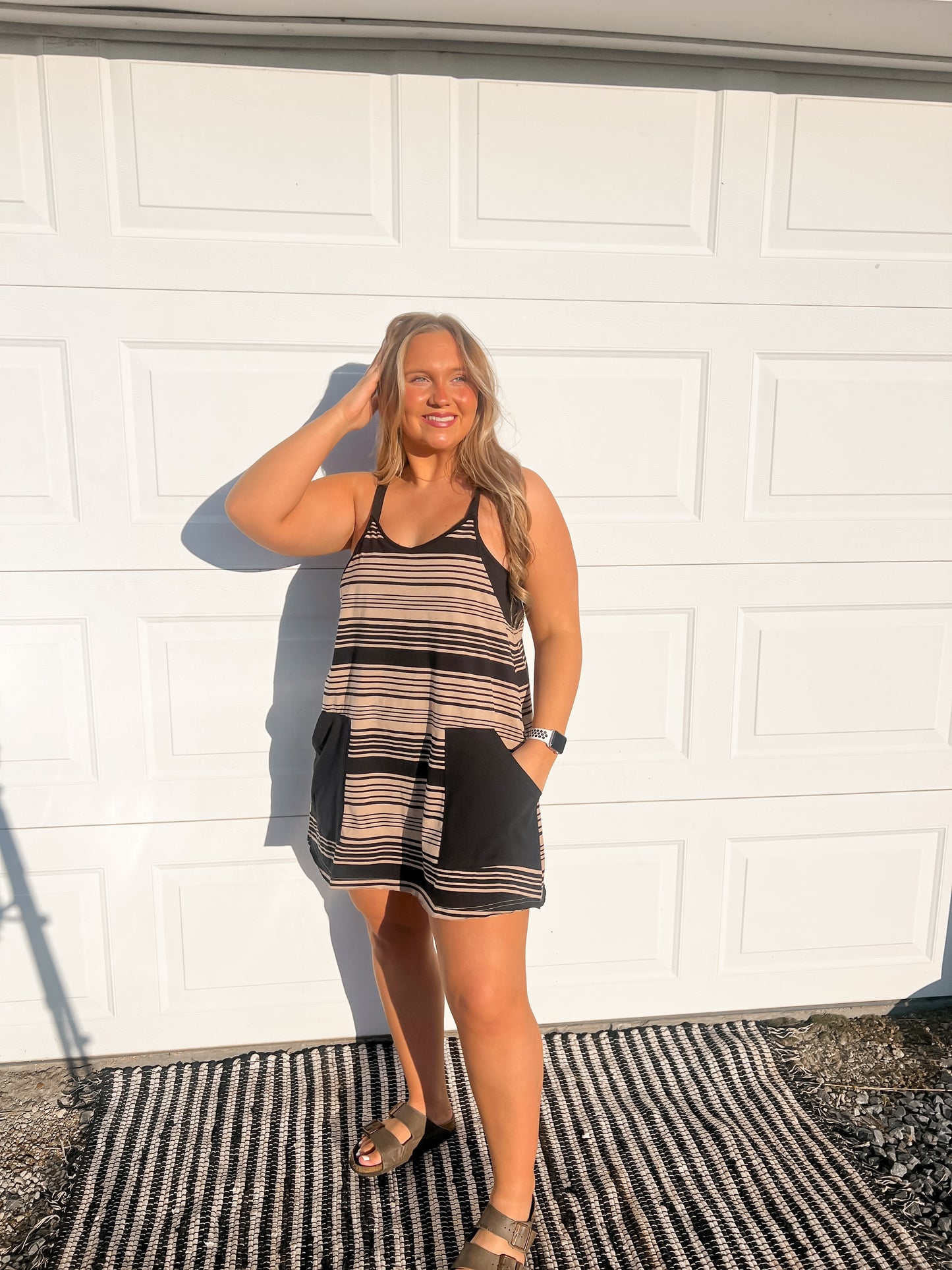 Striped Romper Dress