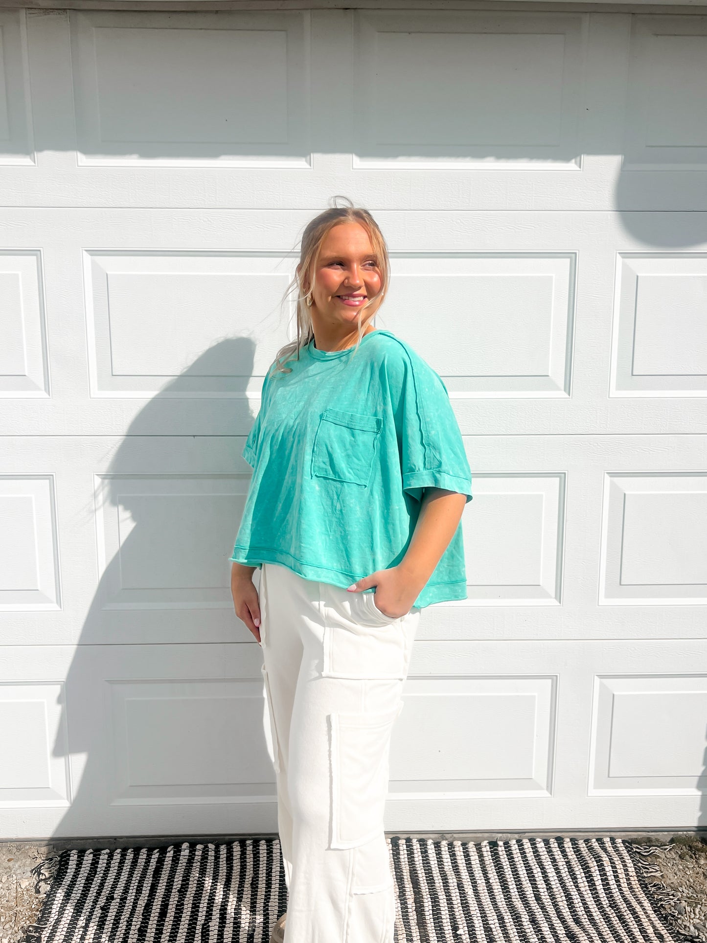 Washed Pocket Comfy Top