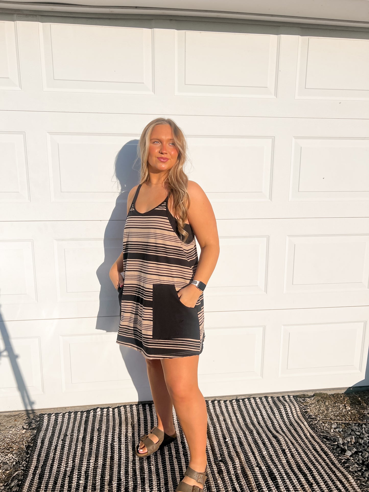 Striped Romper Dress