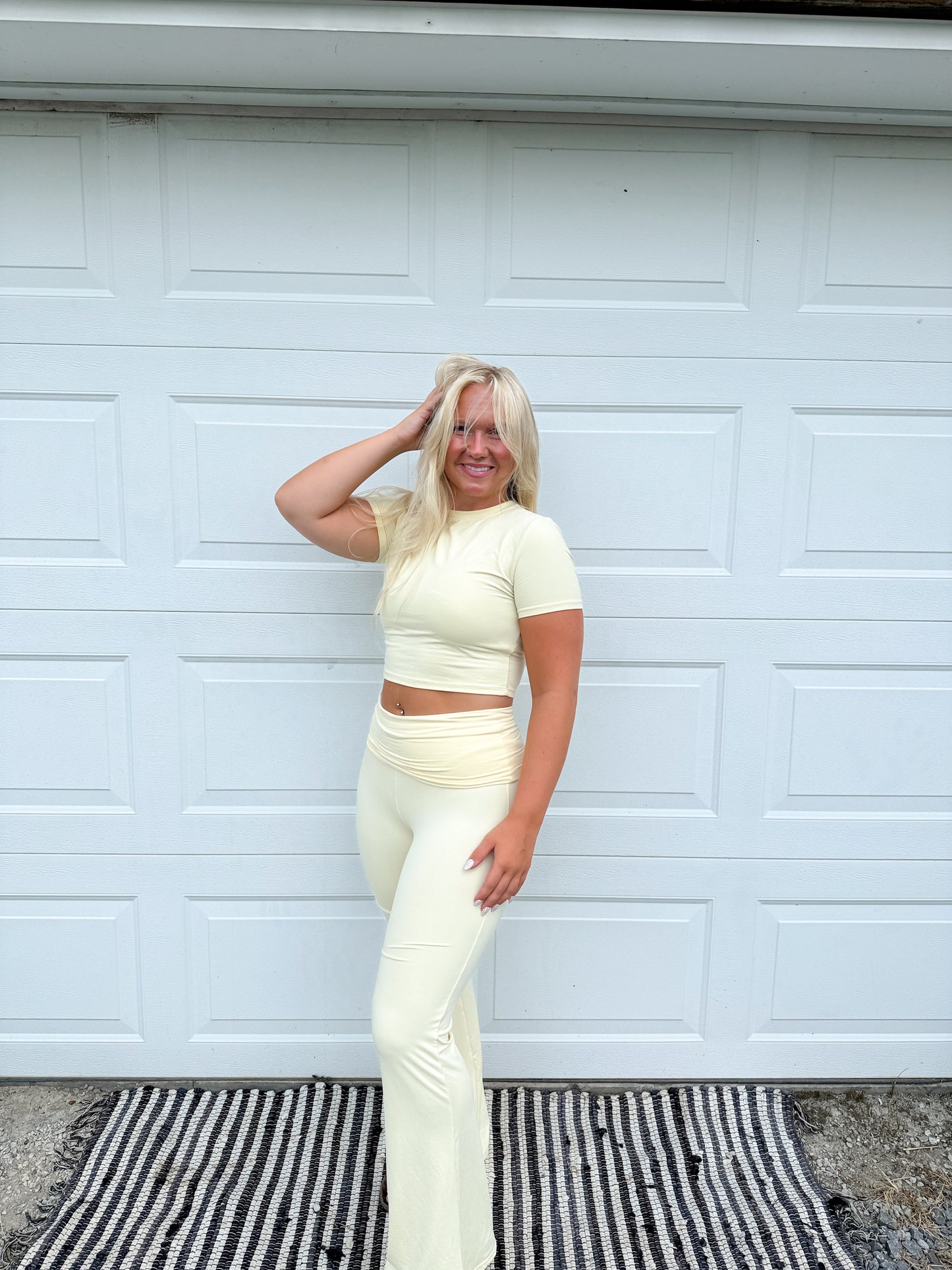 Fold Over Flare Leggings