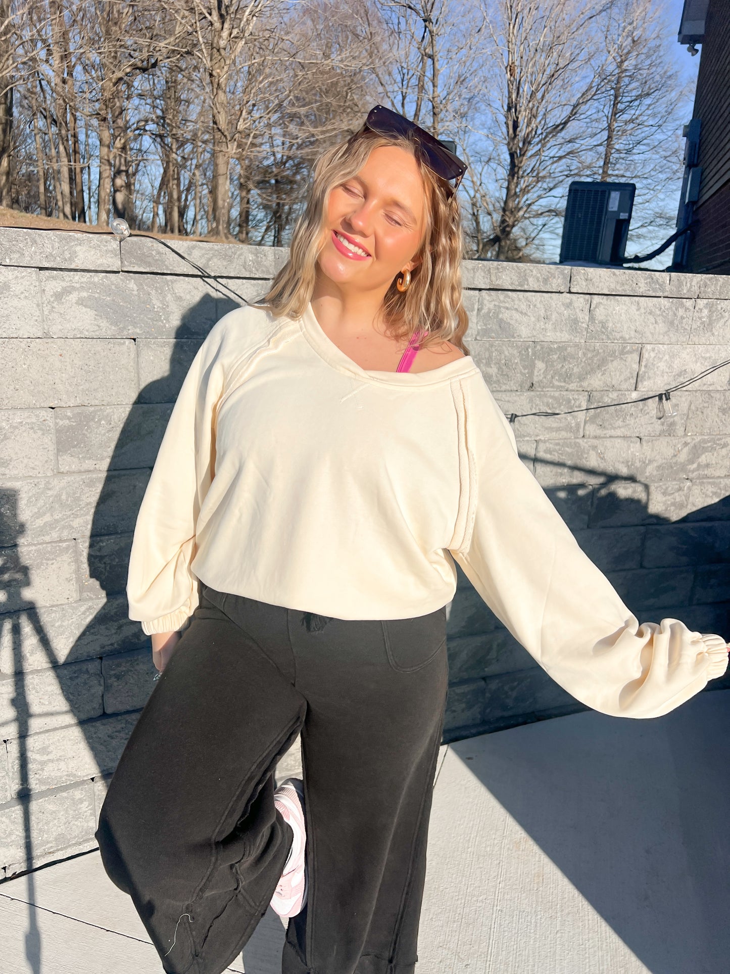 Open Back Sweatshirt