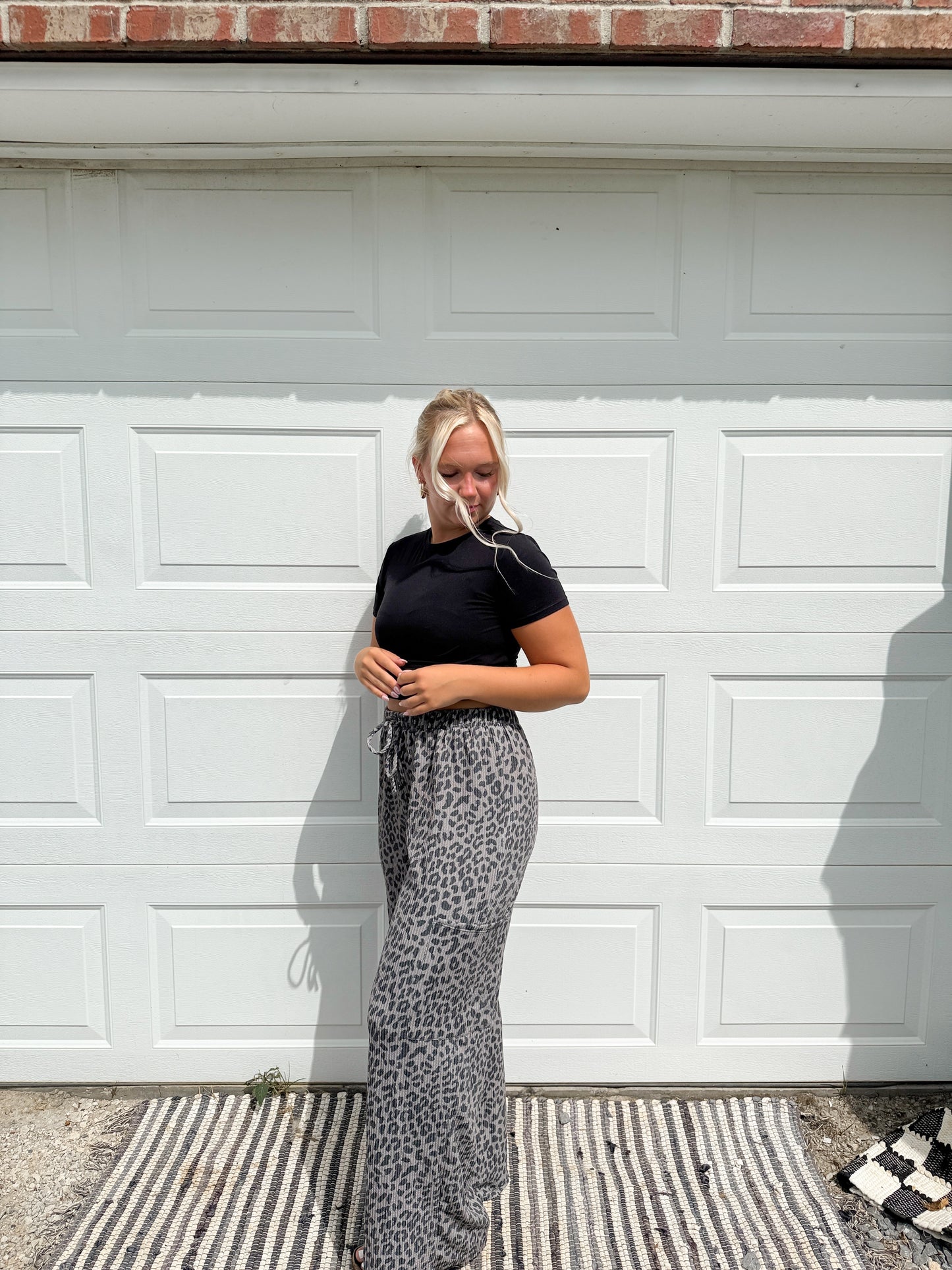 Ribbed Cheetah Pants