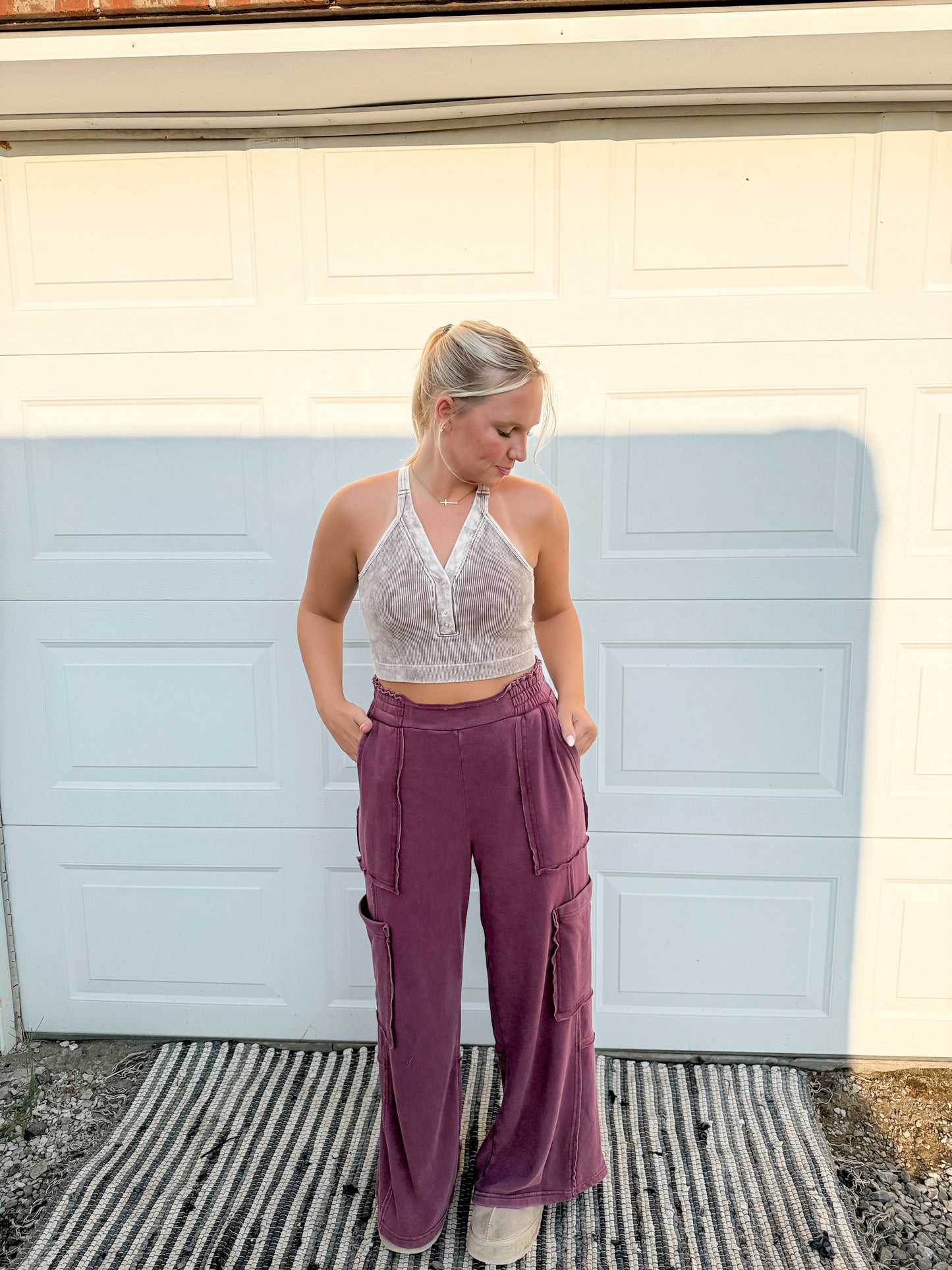 Washed Button Tank