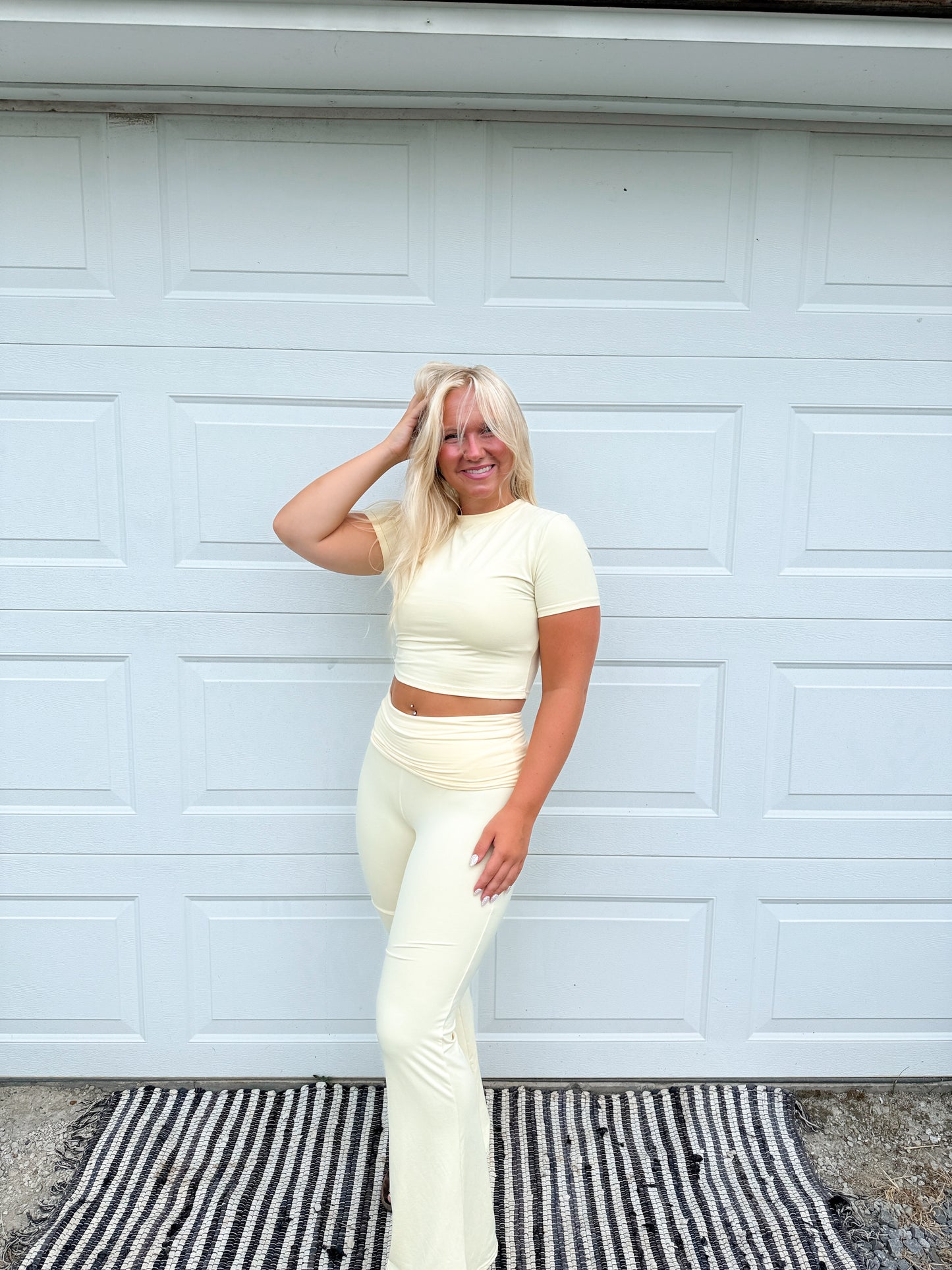 Fold Over Flare Leggings