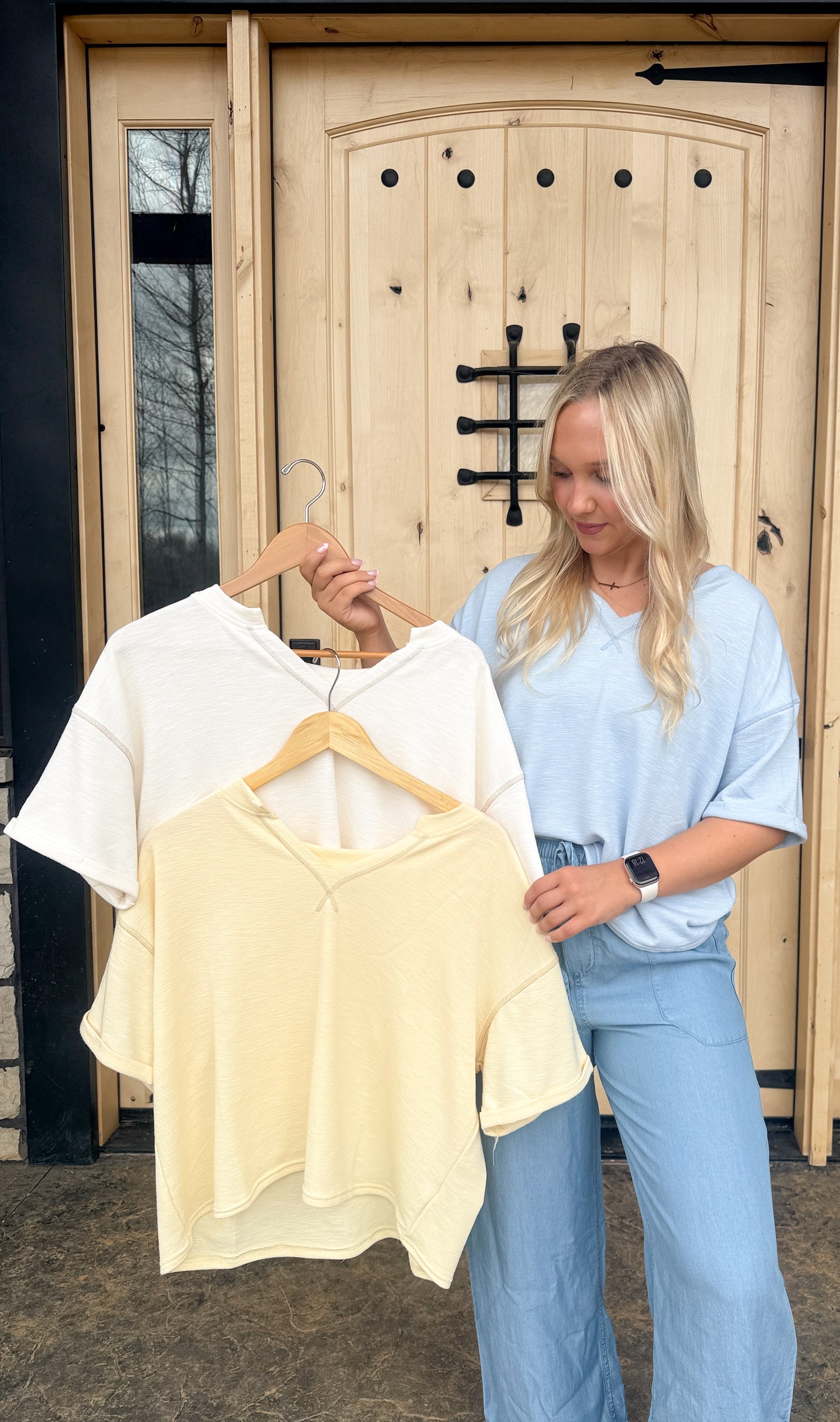 #166. V Neck Basic Top