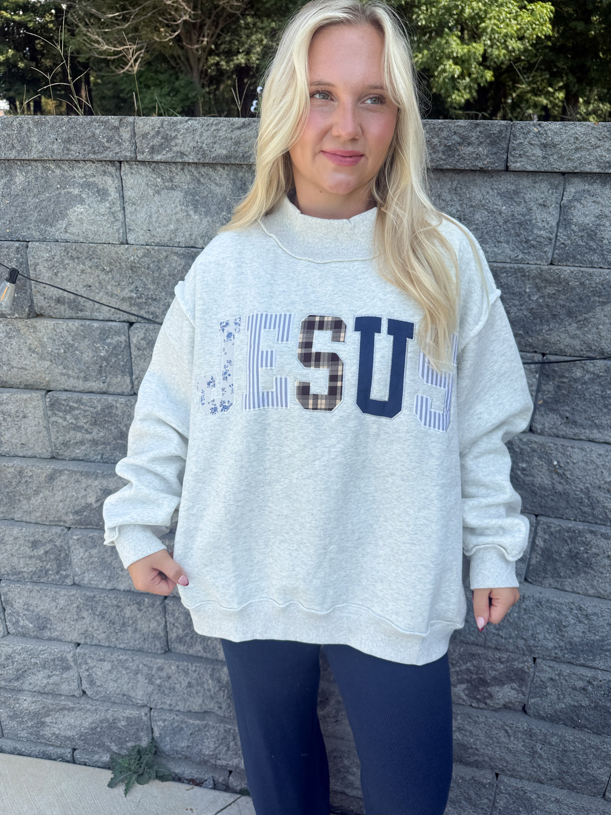 #95. "Jesus" Mock Neck