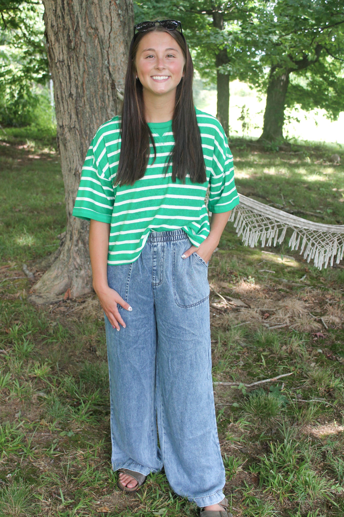 #39. Terry Cloth Short Sleeve Top