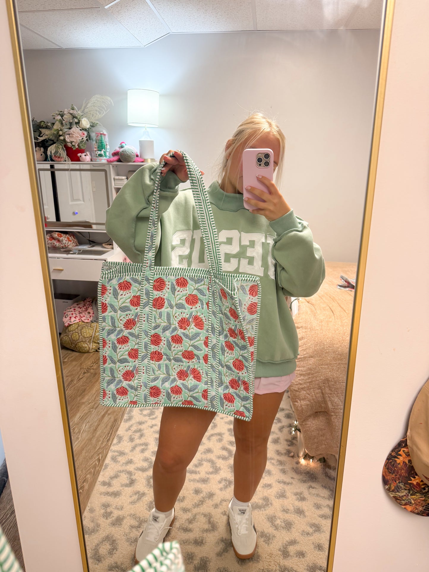 Quilted Tote Bag L