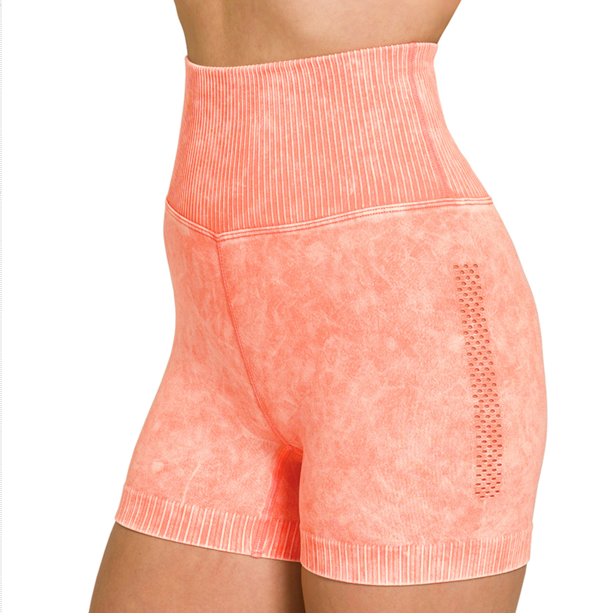 180. Acid Washed Biker Short