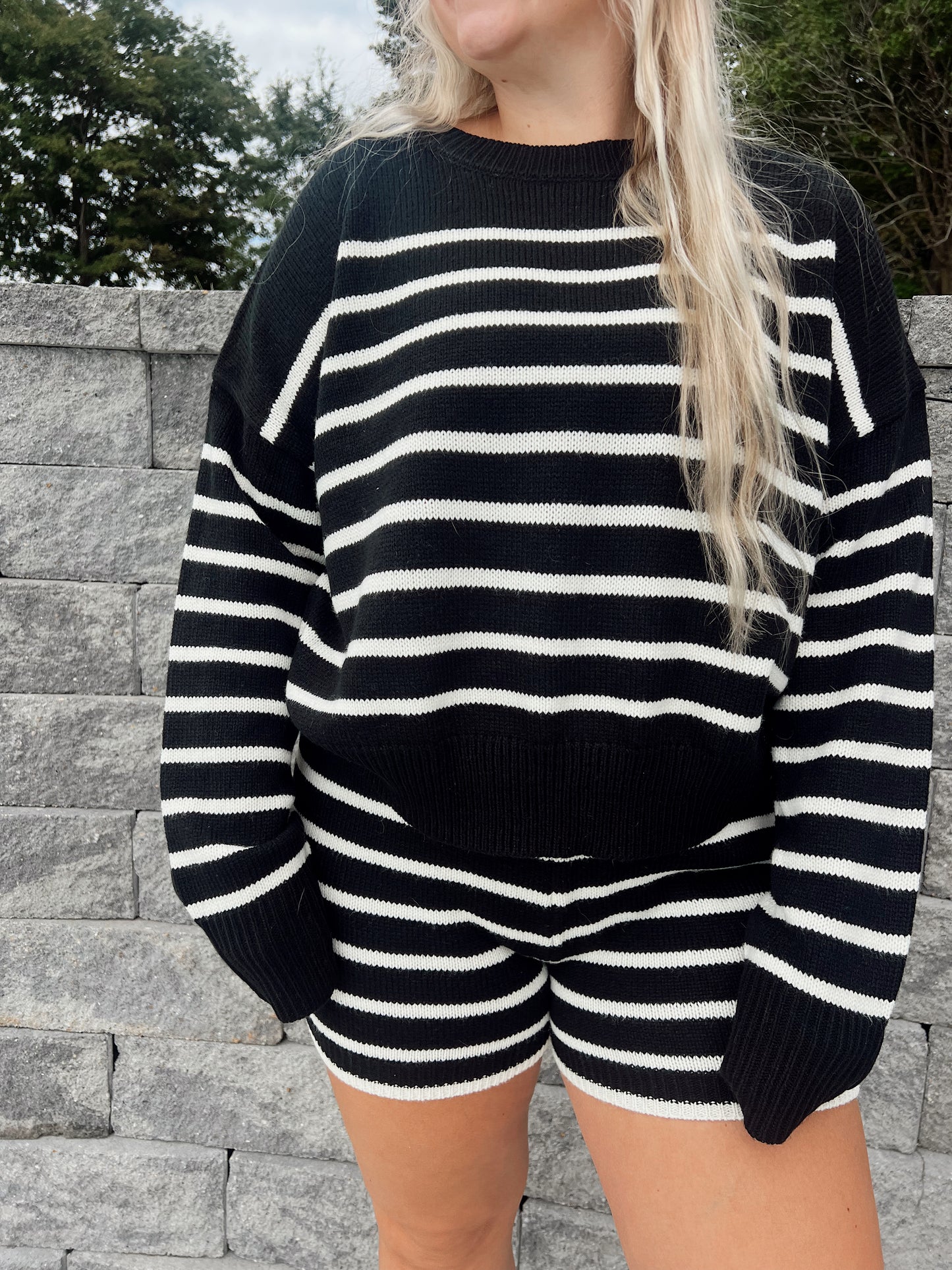 Stripe Sweater Matching Set