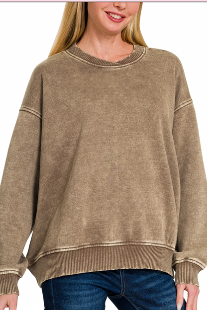 37. Acid Washed Oversized Crewneck