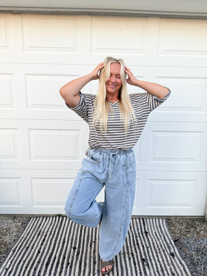 Stripe Pocket Top