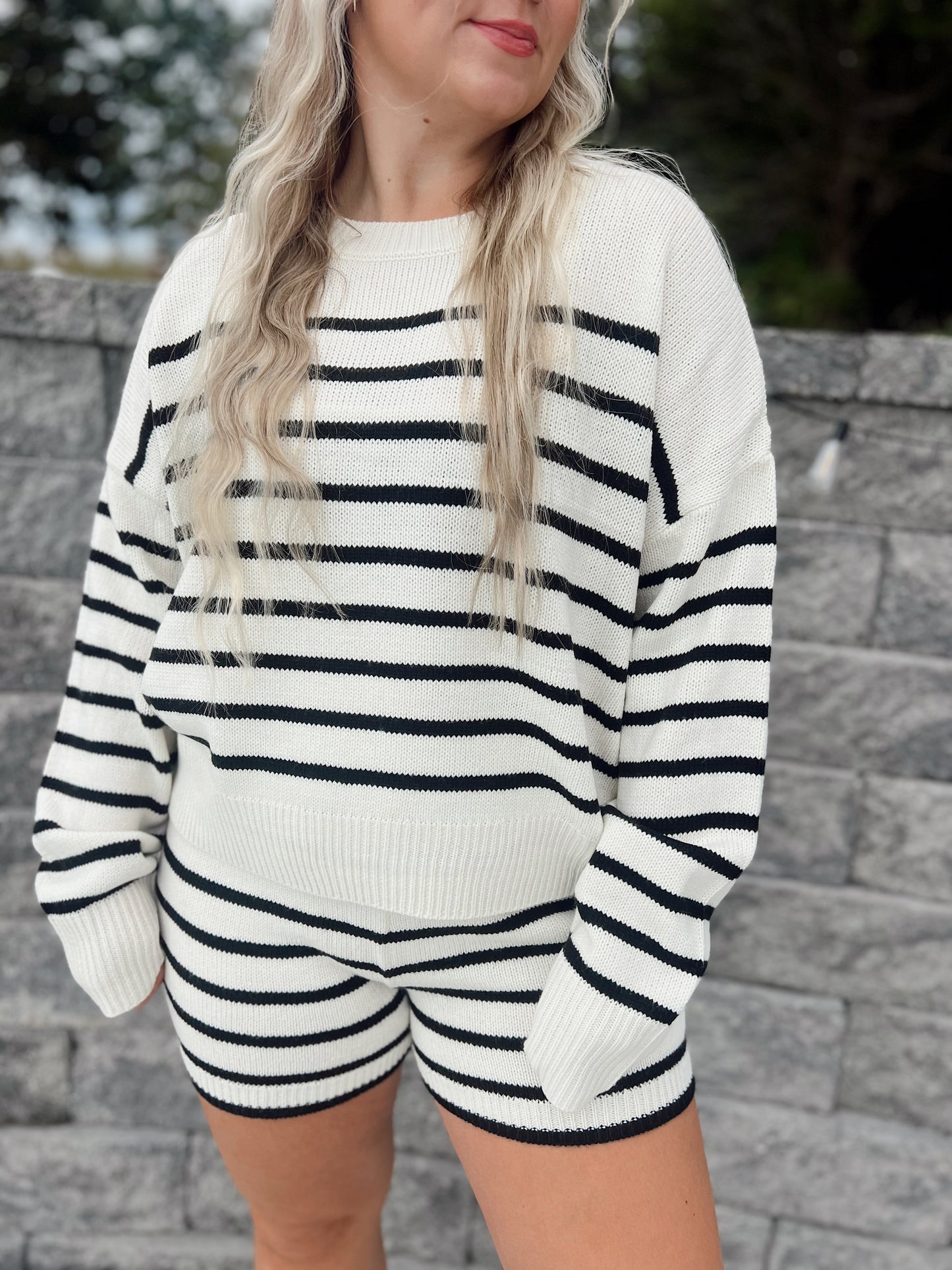 Stripe Sweater Matching Set