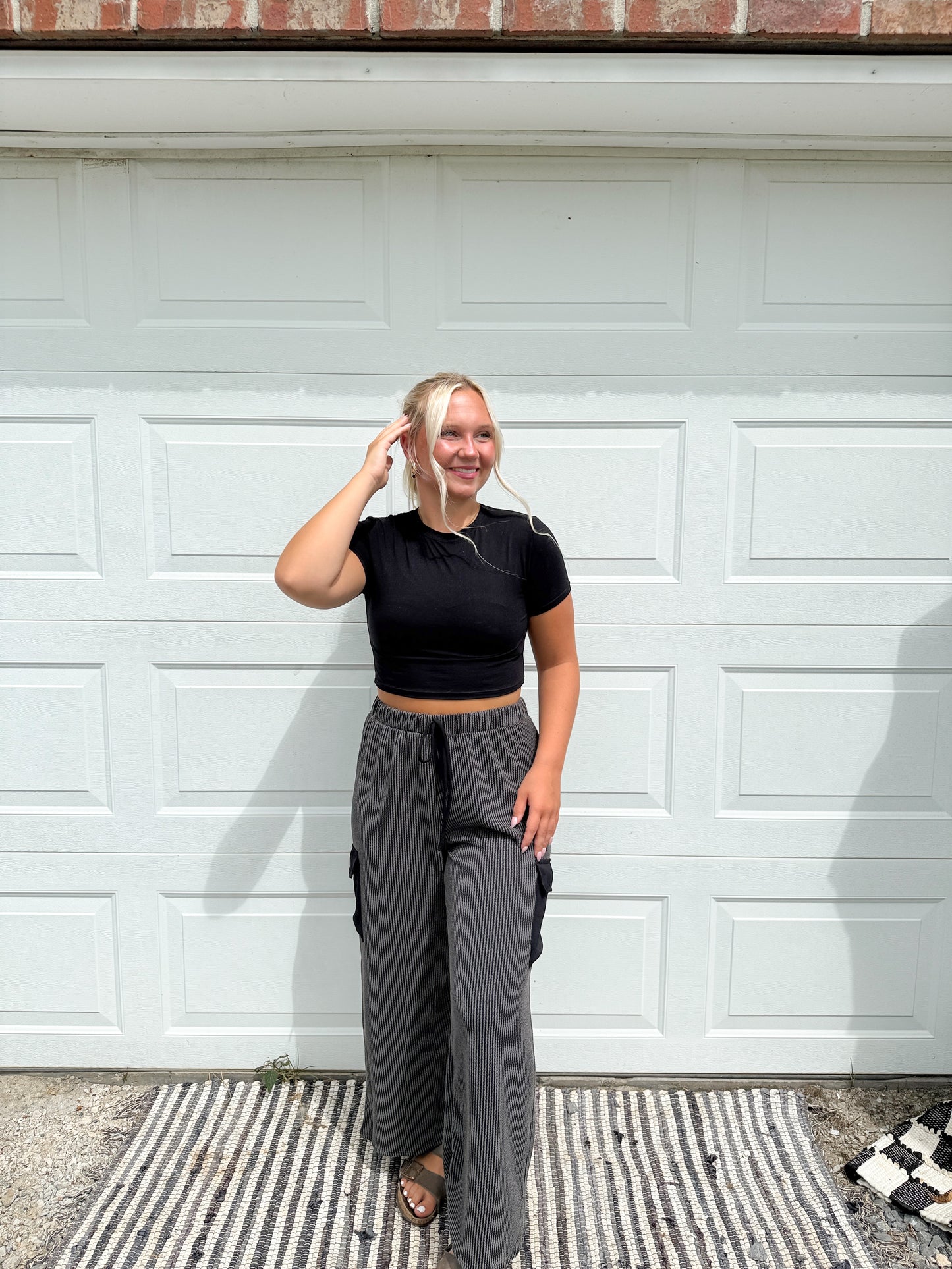 Ribbed Cargo Pants