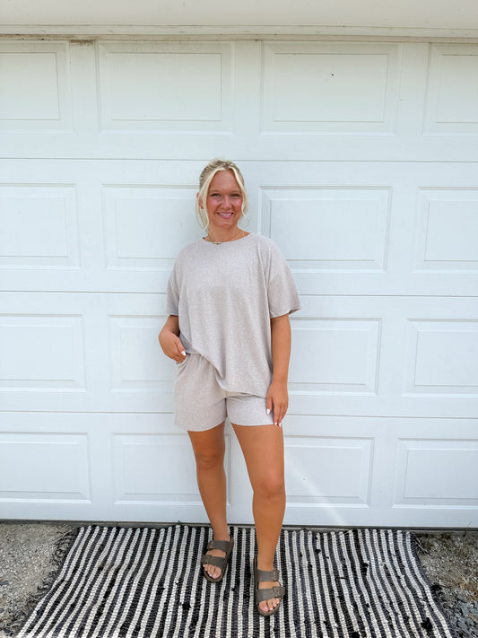 short sleeve tee & short set
