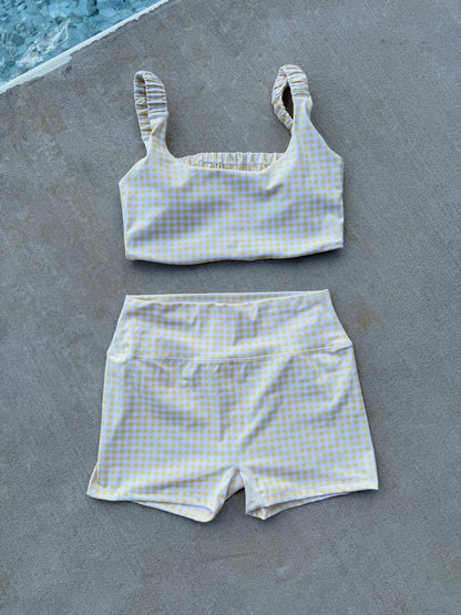 Gingham Biker Shorts