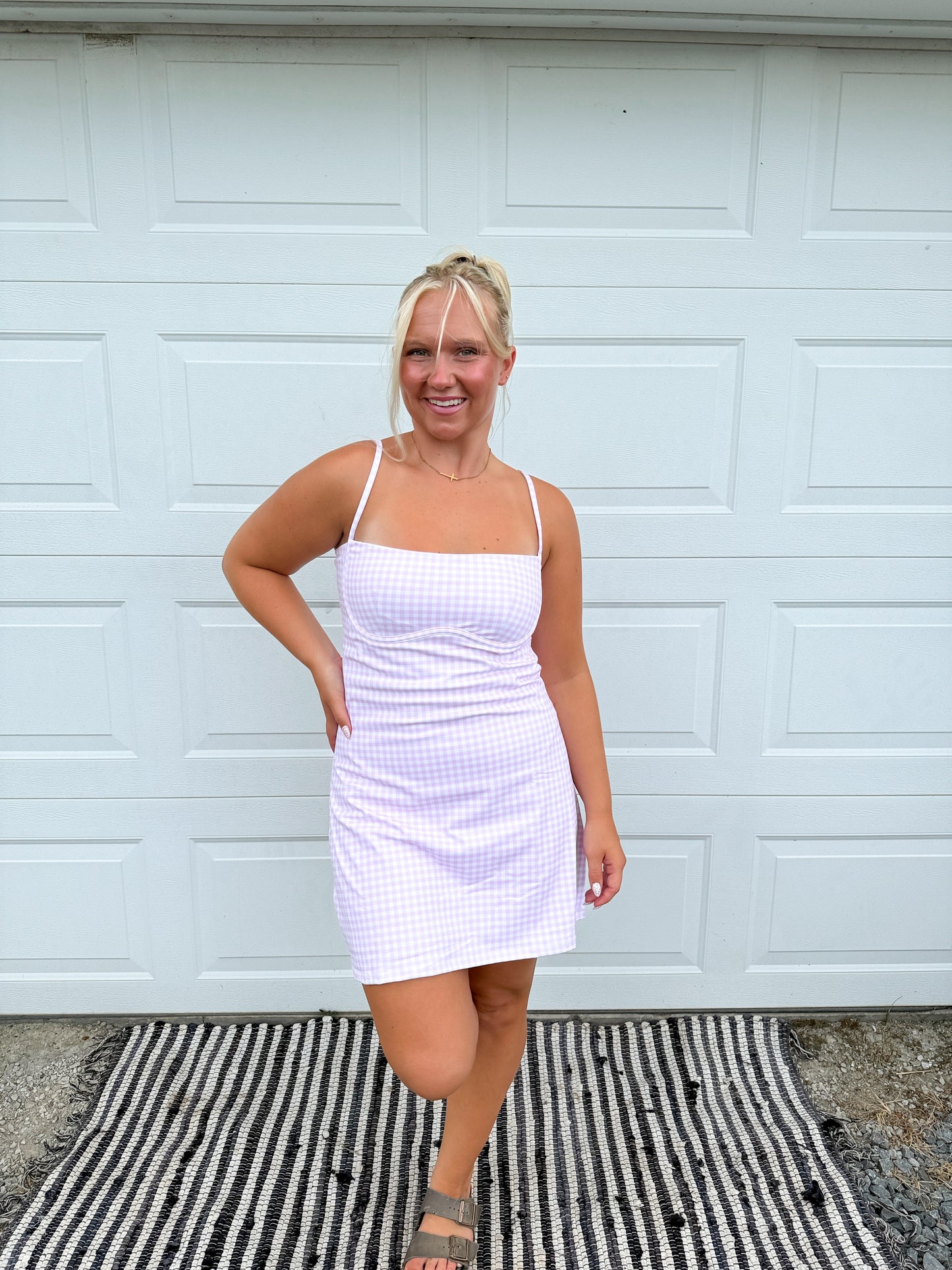 Gingham Romper Dress