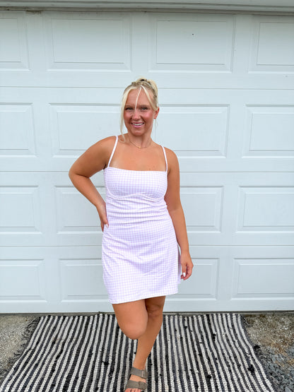 Gingham Romper Dress