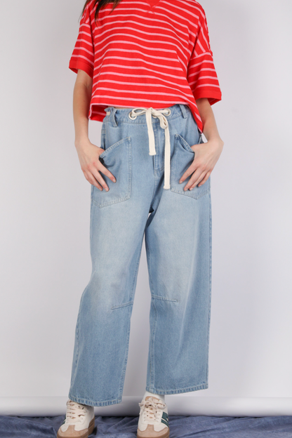 46. Tie Barrel Jeans