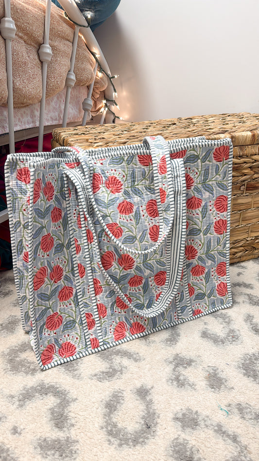 Quilted Tote Bag L